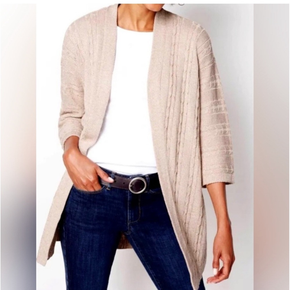 J.‎ Jill Perfect Relaxed Open Front Cardigan Size XS